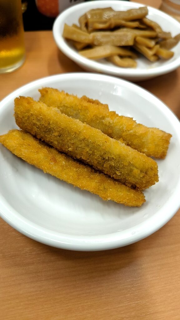 日高屋のごぼう揚げ